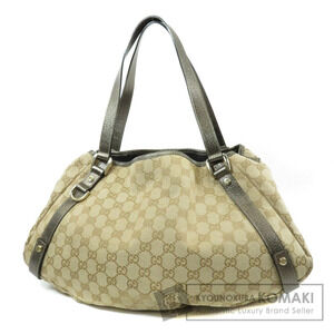 Gucci Abbey shoulder bag GG canvas leather Beige Brown